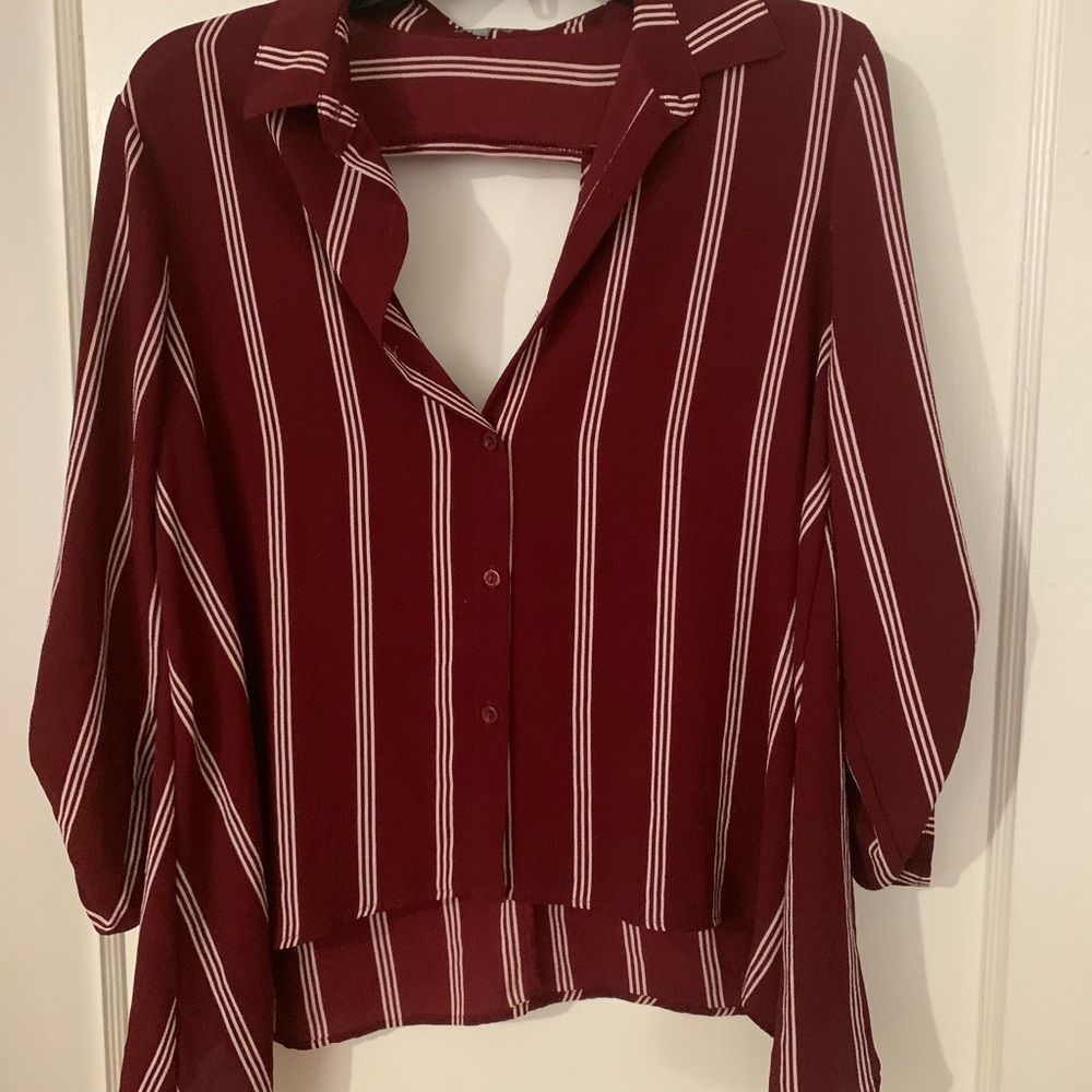 Charlotte Russe top with open-back detail